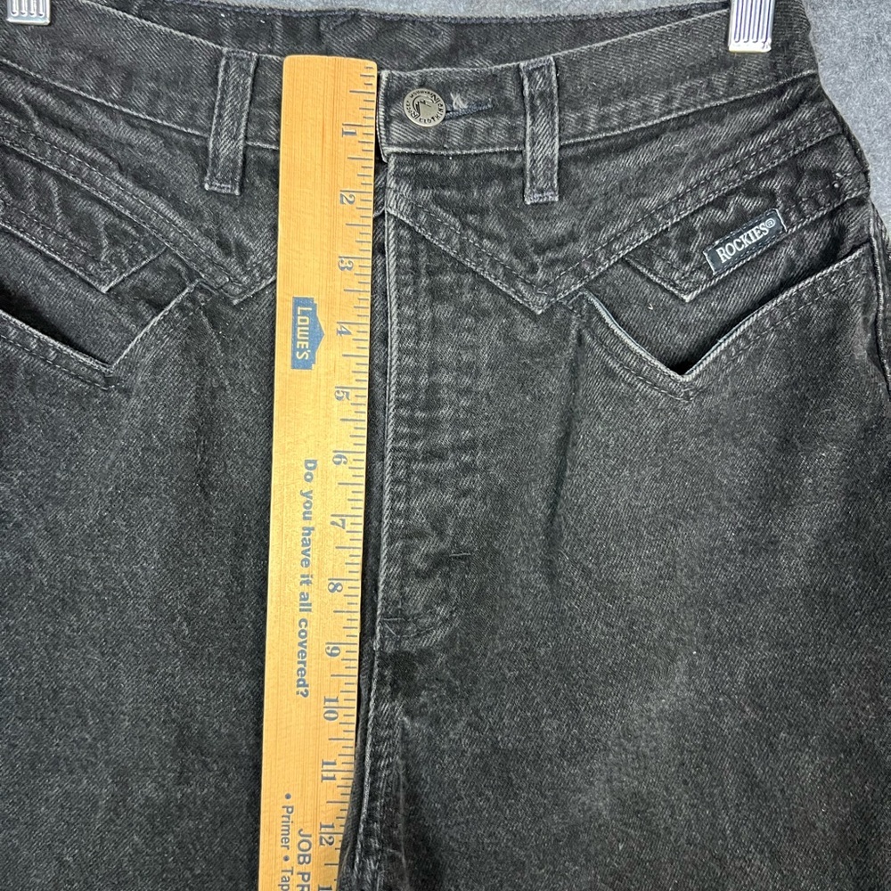 Vintage Rocky Mountain Jeans Womens 9/10x36 Black High Rise Western Denim - Picture 5 of 11
